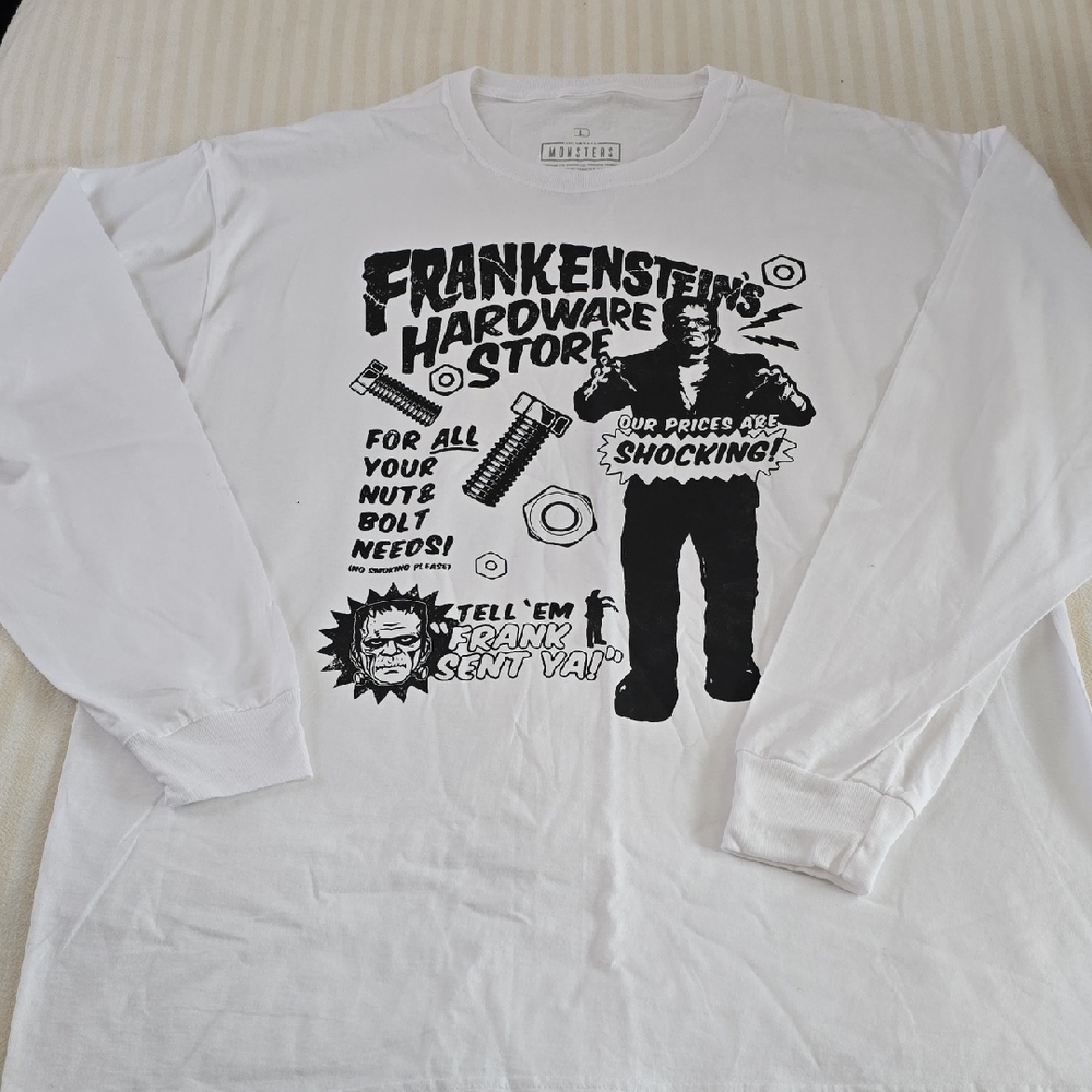 Universal Monster Frankenstein Long Sleeve T-Shirt Size:Large